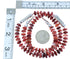 Genuine Sterling Silver Navajo Red Oyster Shell Bead Necklace RX102210